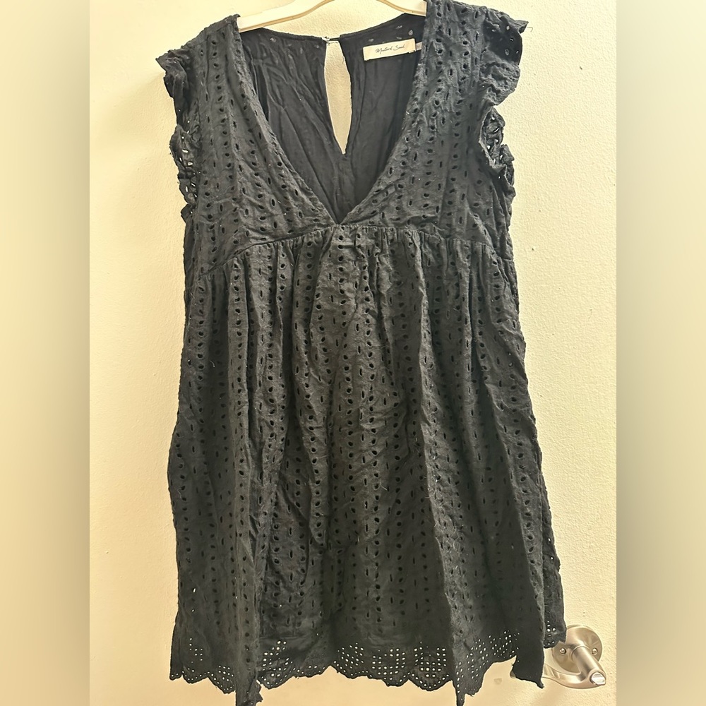 Mustard seed, size medium, black romper dress